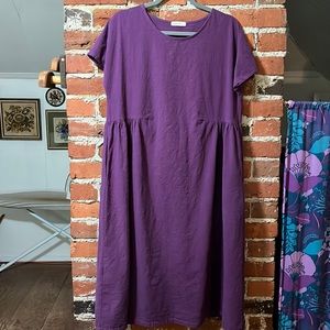 Purple linen/cotton dress